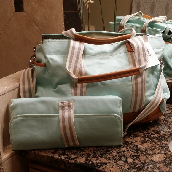 Pottery Barn Kids Bags New Aqua Classic Diaper Bag Poshmark